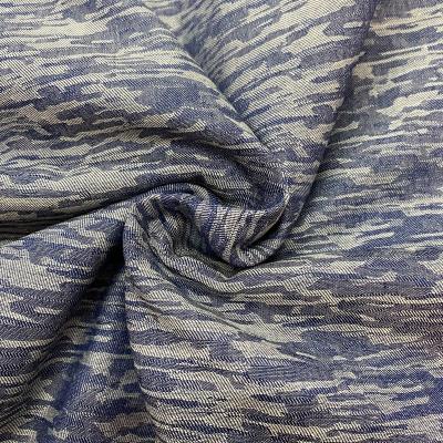 China camouflage jacquard cotton denim material fabric for mens or women's wear for sale