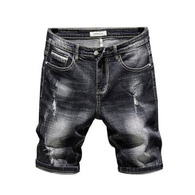 China High Quality Breathable Ripped Ripped Color Mens Summer Jeans Shorts Stretch Breathable Denim Pants for sale