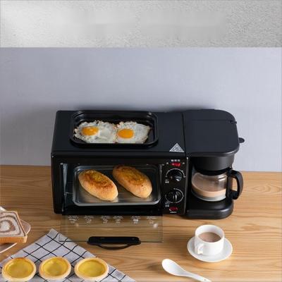 China Multifunctional Temperature Control and Timing House 3 in 1 Automatic Electric Toaster Oven Breakfast Coffee Maker Breakfast Machine for sale