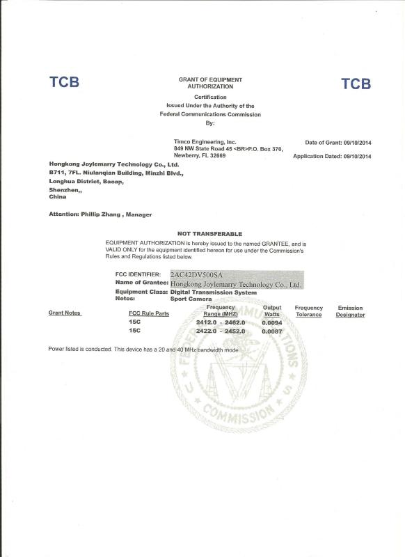 FCC - Shenzhen Joylemarry Electronic Co., Ltd.