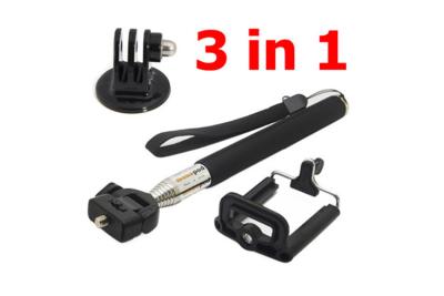 China Telescopic Tripod Adaptor for Gopro , Popular Mobile Phones Bracket for sale