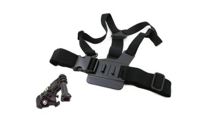 China Adjustment Base Action Camera Chest Strap Black Plastic / Nylon for sale