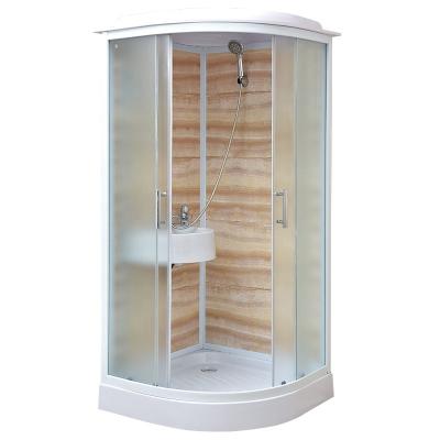 China With Dubai Air View Luxury Clean Clips Free Voyeur Glass Stainless Steel Accessories Frameless Shower Booth Room With Lavatory for sale