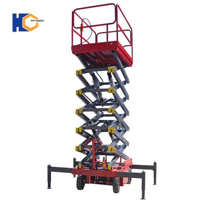 China Mobile Hotels Scissor Lift Operate Platform 6m Electric Scissor Lift 0.5tons for sale