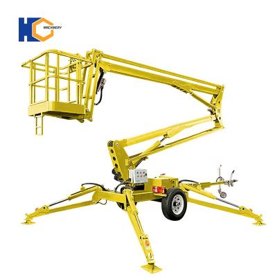 China Hotels Electric Self Propelled Aerial Work Platform For Sale Towable Articulating Boom Lift Man Lift Aerial Work Platform 8~20m for sale