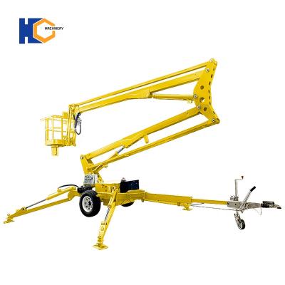 China Hotels Arms Lift Platform Boom Lift Work Truck Small Articulating Platform Boom Lifts for sale