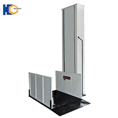 China Vertical Wheelchair Lift Disable Lifter Stainless Steel Hydraulic Disabled Vertical Wheelchair Home Lift for sale