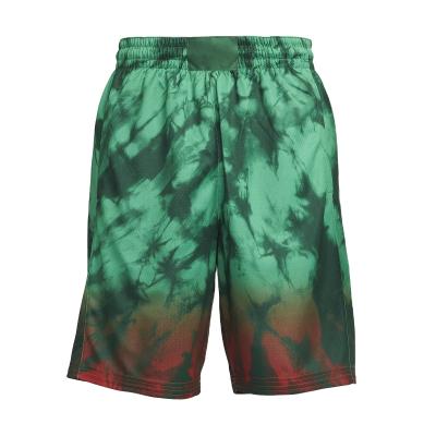 China Breathable Stylish Colorful Gradient Tie Dye Quick-Drying Colorful Basketball Shorts Custom Basketball Wear for sale