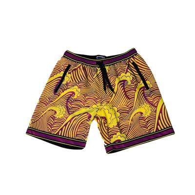 China Custom Logo Retro Gym Mens Mesh Breathable Sublimation Basketball Shorts With Pocket for sale