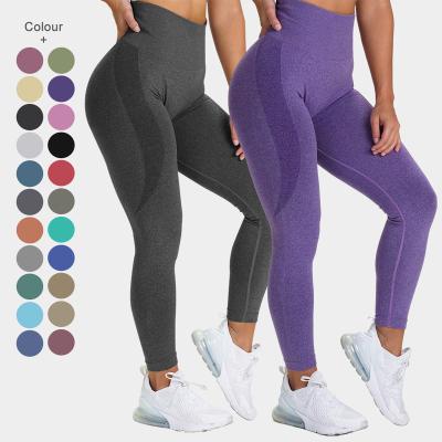 China Reversible Custom Color High Waisted Workout Wholesales Yoga Seamless Leggings For Women Butt Crac! crack! Hot Sale Gym Logo Print for sale