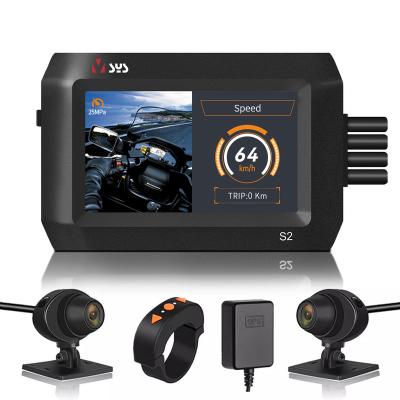 China VSYS S2F Waterproof Waterproof Motorcycle DVR With Parking Lens And Support 1080P Night Vision Dual Mode Reversing Smart Mode Cyclometer for sale