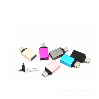 China Wholesale Type C To Usb3.0 Converter LAPTOP Manufacturer Metal Usb3.1 Otg Adapter For Flash Memory Hard Disk for sale