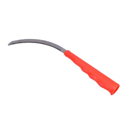 China Red plastic handle serrated sickle not rated for sale