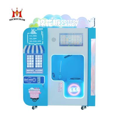 China Fully automatic bakery cotton candy vending machine for sale 2022 commercial coin operated cotton candy vending maker for sale