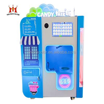 China Newest Commercial Field Microcolor Type Automatic Cotton Candy Vending Machine Sugar Marshmallow Vending Machine Cotton Candy Machine for Kids for sale