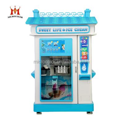 China Wholesale Coin Operated Frozen Full Automatic Snack Factory Ice Cream Vending Machine Soft Ice Cream Robot Maker Ice Cream Vending Machine for sale