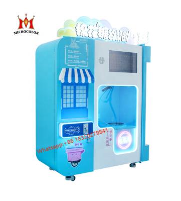 China Field Commercial Factory Price Full Automatic Cotton Making Machine Robot Marshmallow Floss Machine Magic Cotton Candy Vending Machine For Sale for sale