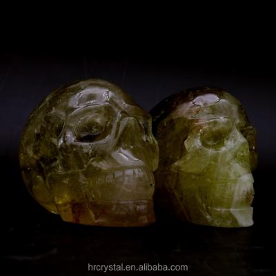 China China Crystal Skulls Hand Carving Natural Citrine Wholesale Crystal Skulls For Sale for sale