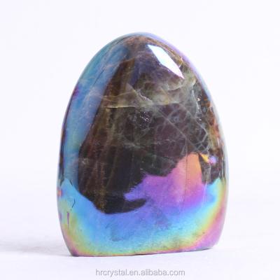 China Wholesale Healing Aura Crystal Energy Gemstone Aura Black Moonstone Crystal Freeform For Decoration from China for sale