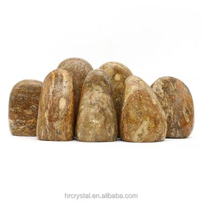 China Europe Wholesale Crystal Crafts Gemstone Free Form Polished Fossil Freeform Stones For Sale for sale