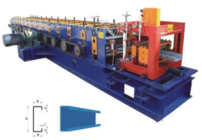 China Purlin-Rolle 7.5KW C, die Kanal-hydraulische das Lochen der Maschinen-C bildet zu verkaufen