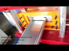 15T CZ Purlin Roll Forming Machine 90mm Roller Hydraulic Punching