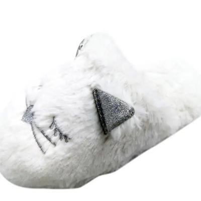 China Light Weight Fluffy Slip On House Memory Foam Plush Cute Animal Slippers Indoor Home Ladies Slippers for Women for sale