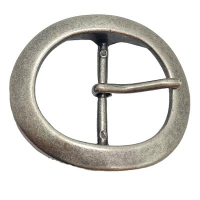 China Pin Buckle DIY Leathercraft Hardware Center Bar Buckle Antique Silver Finish for sale