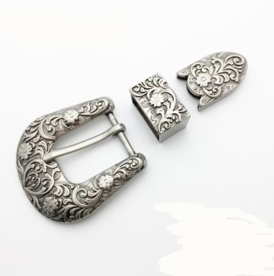 China Custom 3 Piece Pin Buckle Metal Belt Buckles Buckle Sets Belt Buckles for sale