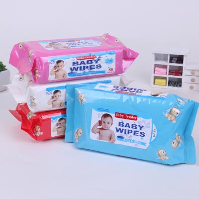 China 80pcs Baby Extra Soft Organic Water Based Bamboo Coconut Oil 99.9 Cotton Cloth Nature Biodegradable Bamboo Baby Wet Wipes for sale