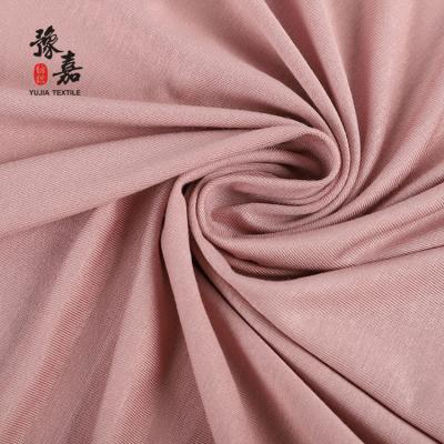 China Wholesale Anti Pill Good Price Organic Solid Knitted Plain Jersey Spandex Bamboo Fabric For Clothes for sale