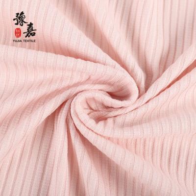 China Eco-friendly Anti Pill Knit Organic Spandex Cotton Rib Bamboo Fabric For Garment Sweatshirts for sale