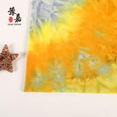 China New design 100% milk silk tie dye antistatic polyester knit fabric for sweaters clothing for sale