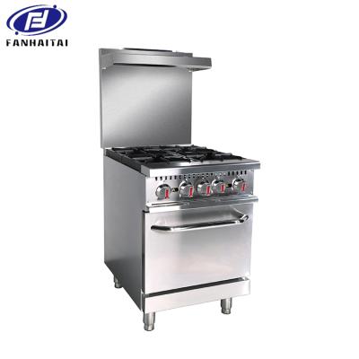 China ETL Hot Dishes Commercial Gas Stove 4 Burner Multiple Function Commercial Gas Stove Open Stove 24