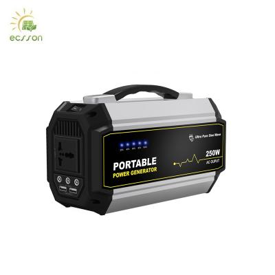 China 2019 popular portable solar power station 300w power station for outdoor camping and laptop, sine wave power bank station for electric tool for sale