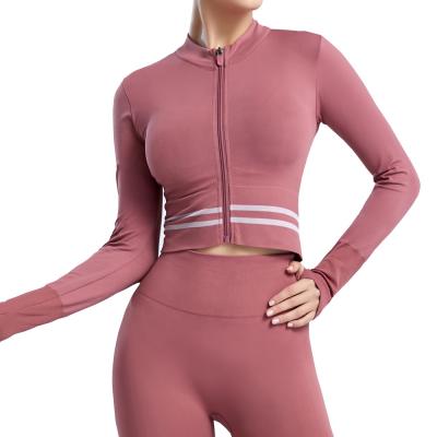 China Breathable LW- Bar Long Sleeve Fitness Set Sports Yoga Women Crop Top Yoga Set for sale