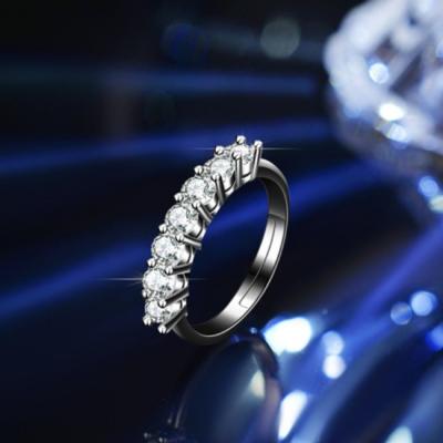 China Best Selling Ring Exquisite Wedding Band Diamond Romantic Silver Rings For Women for sale