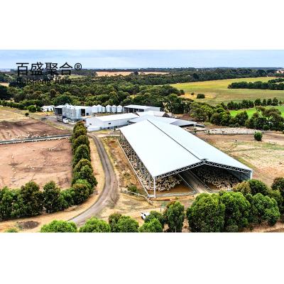 China Steel Farming Prefab Steel Structure Goat Farm Sheep Shelter Shed House with H Beams for sale