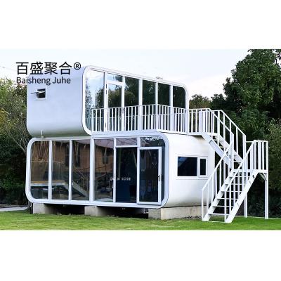 China Villa 20ft 40ft Outdoor Modern Popular Prefab House Tiny House Mobile Working House Office Pod Apple Cabin for sale