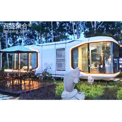 China Casa Modular Moderna de Cápsula Espacial com Estrutura de Aço Galvanizado à venda