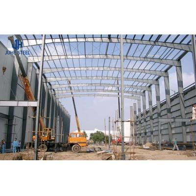 China Acero ligero Q355 Q235 Frame Prefab estructura de acero Hangar para almacén en venta