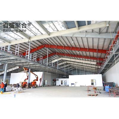 China Prefab Building Light Steel Structure Workshop with Solid H-shape Steel Beam Main Frame for sale