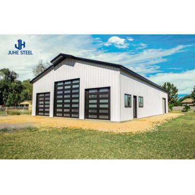 China Outdoor Tool Cabinet Steel Workshop Storage House Car Parking Light Steel Gable Garden Sheds for sale