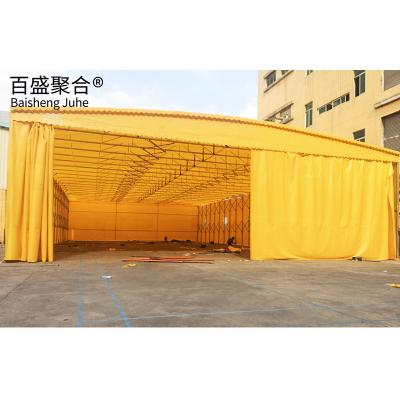 China Fácil operación tienda eléctrica de empuje y tira para eventos de almacenamiento al aire libre personalizables en venta