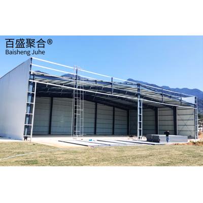 China Hangar de avião pré-fabricado de metal móvel com canal de aço em forma de CZ à venda