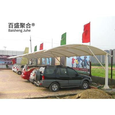 China Stalen raam Parkeer tent Auto schuur dakbedekking Design Membraan structuur Architectuur Carport Te koop