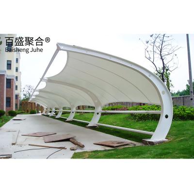 China PVDF/PTFE PVC revestido T Estrutura de estacionamento de veículos resistente ao fogo à venda