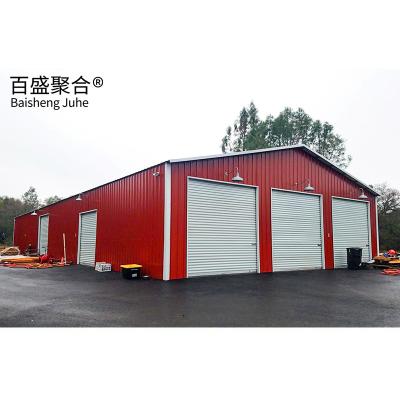 China Welding Processing Service Portable Car Garage Steel Structure Pre Fabricated Warehouse for sale