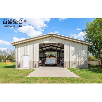 China Serviço de corte Armazém pré-fabricado Estrutura de aço Edifício de garagem com aço de baixo carbono à venda