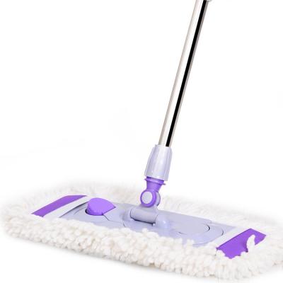 China Good Viable Selling Adjustable Floor Broom Magic Cotton Dust Broom Cleaning Flat Broom With Telescopic Handle For Home/Hotel Easing Cleaning for sale